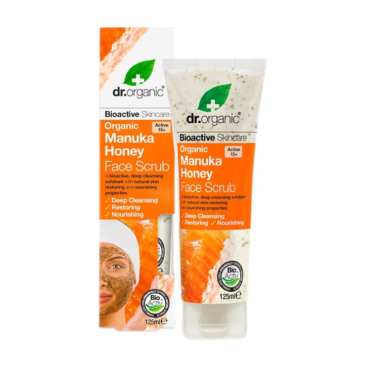 Dr Organic Scrub Προσώπου Μέλι Μάνουκα 125ml